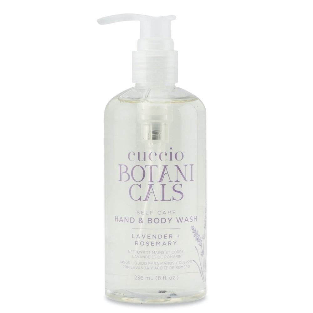 Cuccio Botanicals LAVENDER + ROSEMARY Hydrating Hand & Body Wash | NEW | 236mL